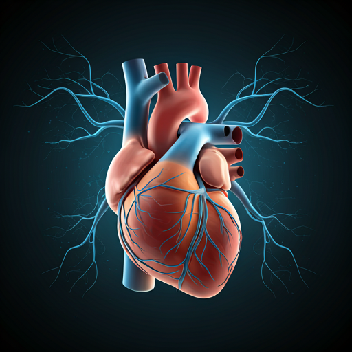 3D medical visualization of human heart coronary arteries